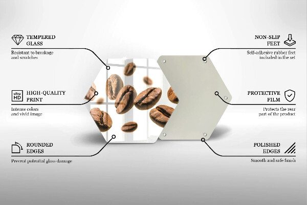 Glas Ceranfeldabdeckung Spritzschutz Kaffeebohnen