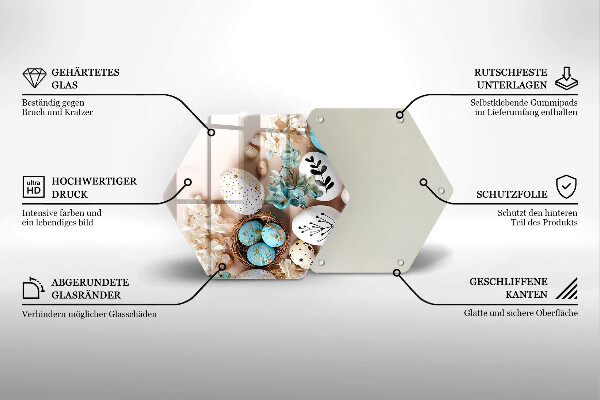 Glas Ceranfeldabdeckung Spritzschutz Osterdekorationen