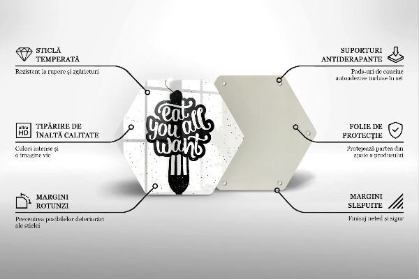 Glas Ceranfeldabdeckung Spritzschutz Eat all you want