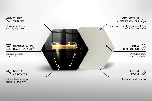 Glas Ceranfeldabdeckung Spritzschutz Ein Glas schwarzen Kaffee
