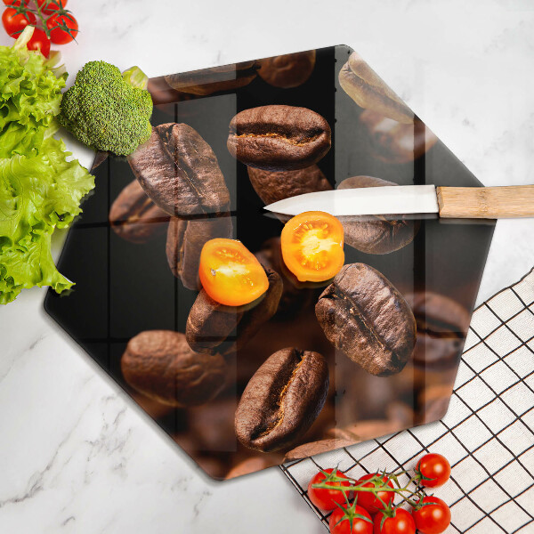 Glas Ceranfeldabdeckung Spritzschutz Braune Kaffeebohnen