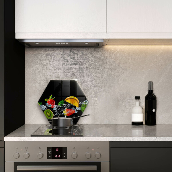 Glas Ceranfeldabdeckung Spritzschutz Früchte im Wasser