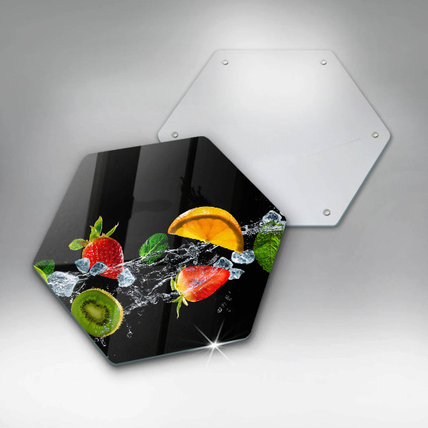 Glas Ceranfeldabdeckung Spritzschutz Früchte im Wasser