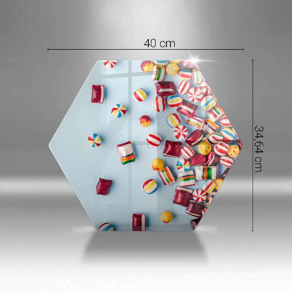 Glas Ceranfeldabdeckung Spritzschutz Bunte Bonbons