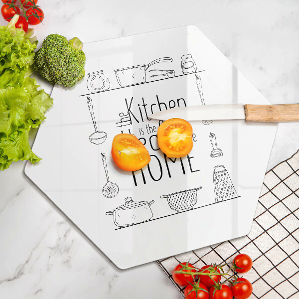 Glas Ceranfeldabdeckung Spritzschutz Inschrift Satz