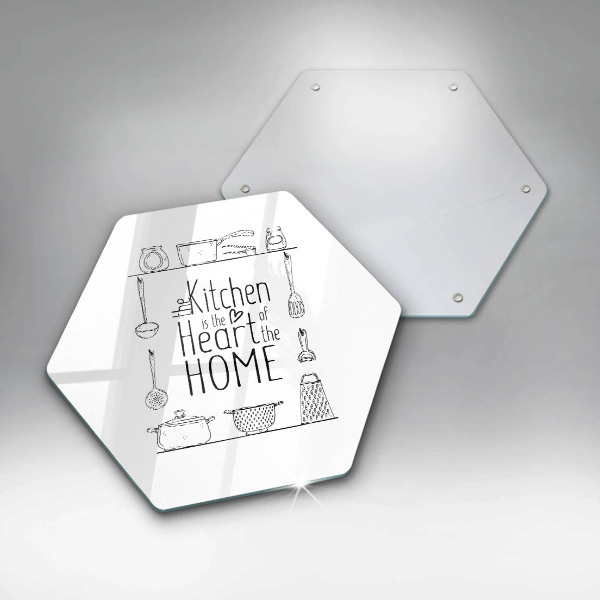 Glas Ceranfeldabdeckung Spritzschutz Inschrift Satz