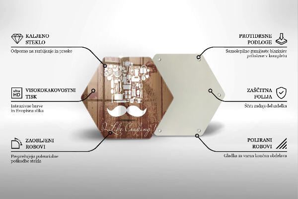 Glas Ceranfeldabdeckung Spritzschutz I like cooking