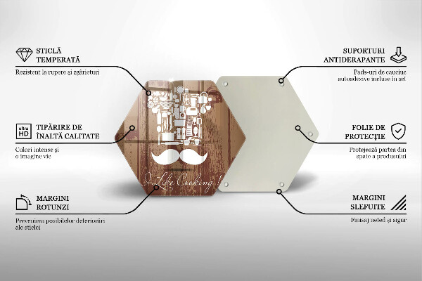 Glas Ceranfeldabdeckung Spritzschutz I like cooking