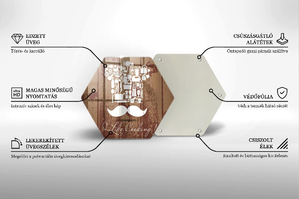 Glas Ceranfeldabdeckung Spritzschutz I like cooking