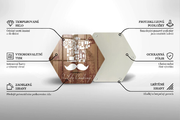 Glas Ceranfeldabdeckung Spritzschutz I like cooking