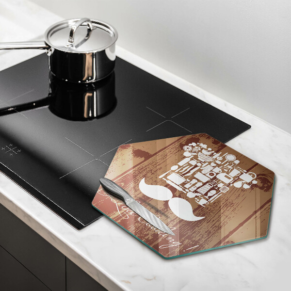 Glas Ceranfeldabdeckung Spritzschutz I like cooking