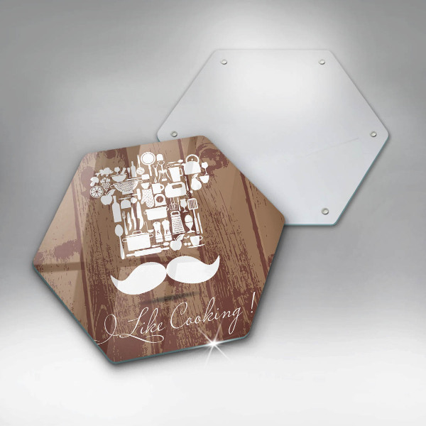 Glas Ceranfeldabdeckung Spritzschutz I like cooking