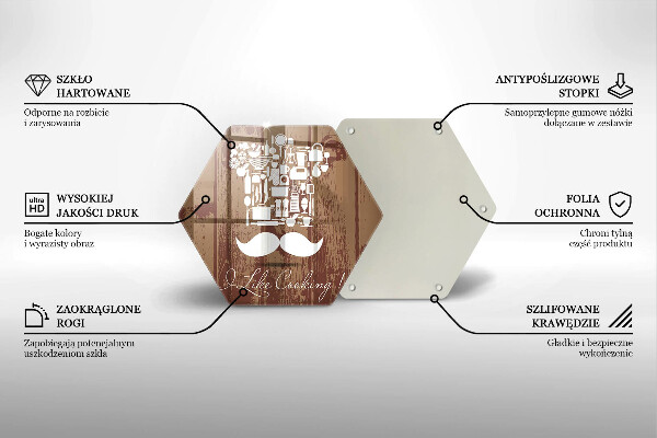 Glas Ceranfeldabdeckung Spritzschutz I like cooking