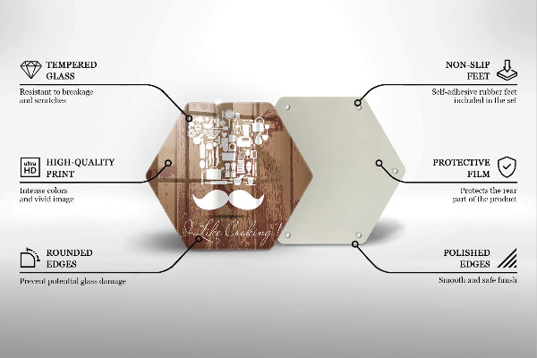 Glas Ceranfeldabdeckung Spritzschutz I like cooking