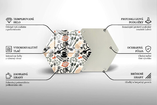 Glas Ceranfeldabdeckung Spritzschutz Cartoon-Küchenmotiv