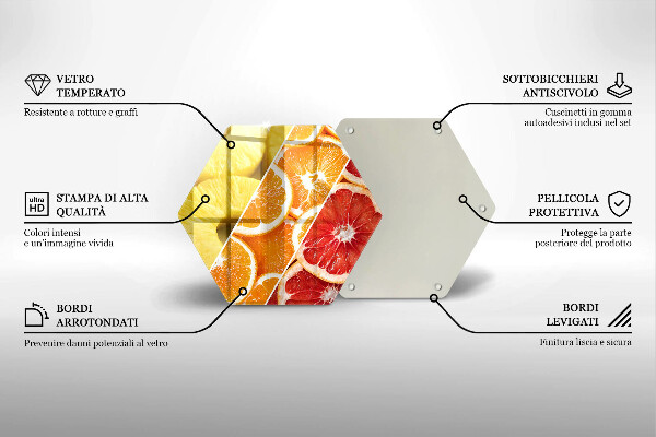 Glas Ceranfeldabdeckung Spritzschutz Bunte Früchte