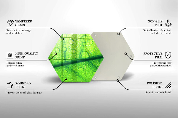 Glas Ceranfeldabdeckung Spritzschutz Nahaufnahme eines Blattes
