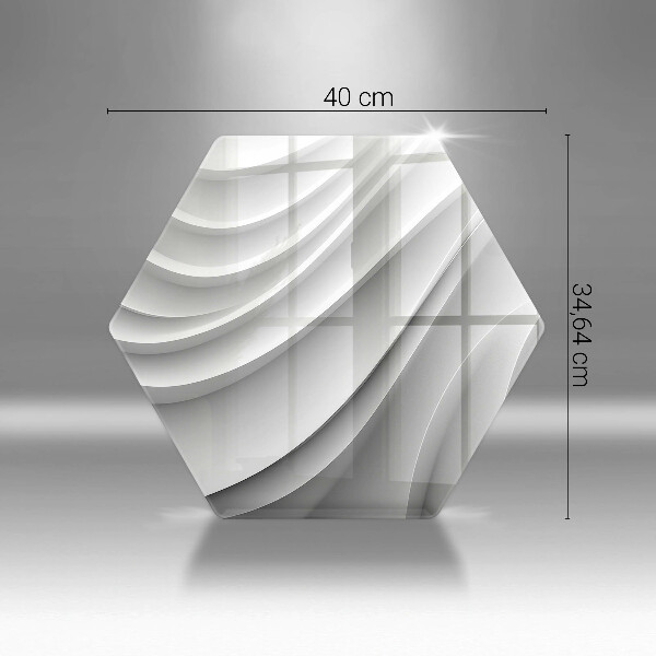 Glas Ceranfeldabdeckung Spritzschutz Geometrische Linien
