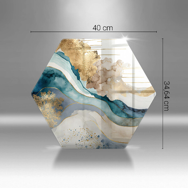 Glas Ceranfeldabdeckung Spritzschutz Bunter Marmor