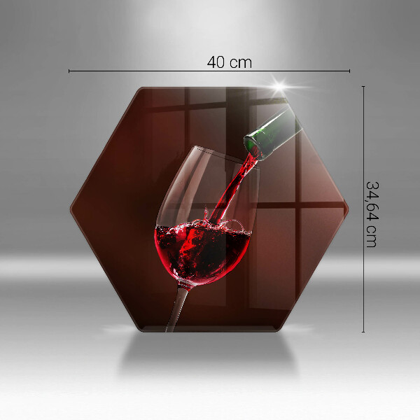 Glas Ceranfeldabdeckung Spritzschutz Ein Glas Wein
