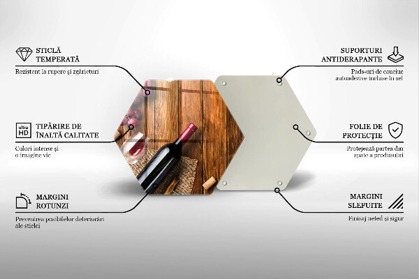 Glas Ceranfeldabdeckung Spritzschutz Eine Flasche Rotwein