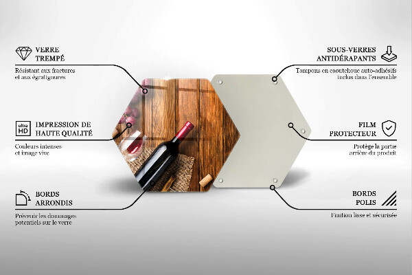 Glas Ceranfeldabdeckung Spritzschutz Eine Flasche Rotwein