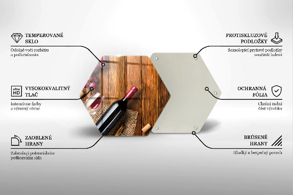 Glas Ceranfeldabdeckung Spritzschutz Eine Flasche Rotwein