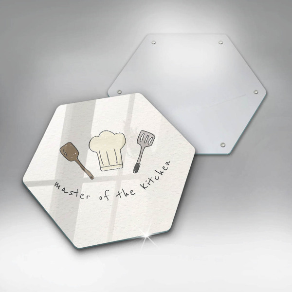 Glas Ceranfeldabdeckung Spritzschutz Master of the Kitchen