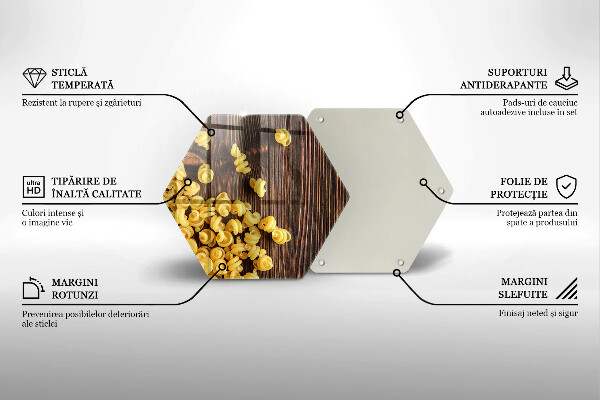 Glas Ceranfeldabdeckung Spritzschutz Nudeln auf dem Tisch