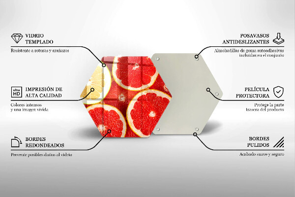 Glas Ceranfeldabdeckung Spritzschutz Grapefruitscheiben