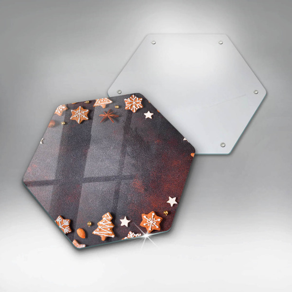 Glas Ceranfeldabdeckung Spritzschutz Lebkuchenweihnachten