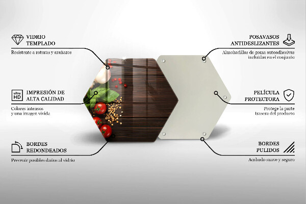 Glas Ceranfeldabdeckung Spritzschutz Gemüse auf dem Tisch