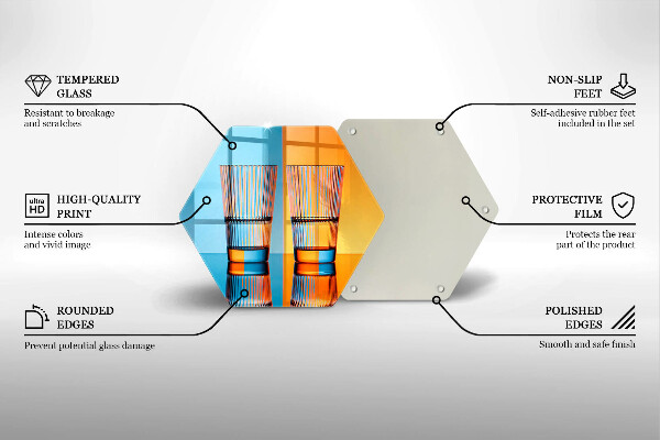 Glas Ceranfeldabdeckung Spritzschutz Zwei Gläser Wasser