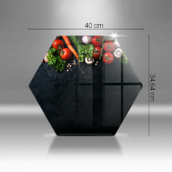 Glas Ceranfeldabdeckung Spritzschutz Buntes Gemüse