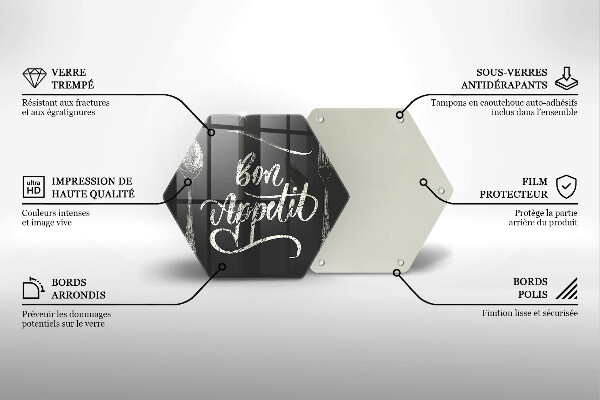 Glas Ceranfeldabdeckung Spritzschutz Bon Appetit