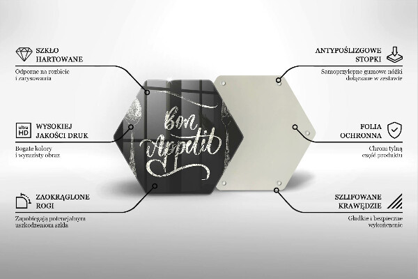 Glas Ceranfeldabdeckung Spritzschutz Bon Appetit