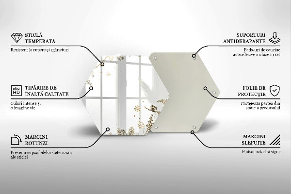 Glas Ceranfeldabdeckung Spritzschutz Winterdekorationen