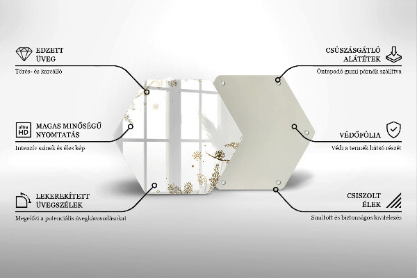 Glas Ceranfeldabdeckung Spritzschutz Winterdekorationen
