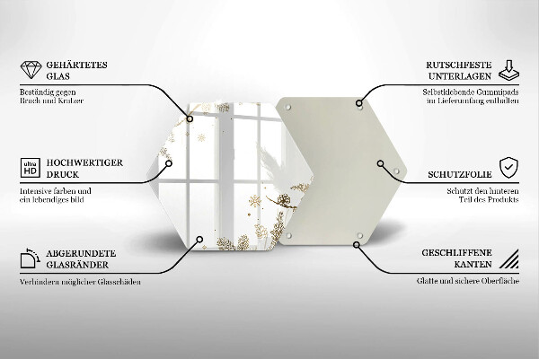 Glas Ceranfeldabdeckung Spritzschutz Winterdekorationen