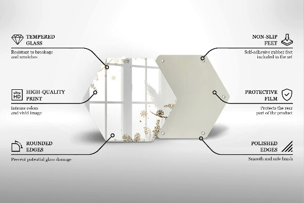 Glas Ceranfeldabdeckung Spritzschutz Winterdekorationen