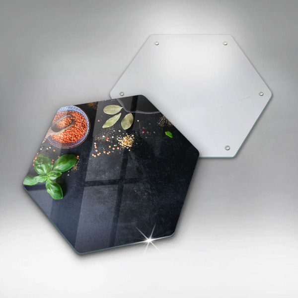 Glas Ceranfeldabdeckung Spritzschutz Schüsseln mit Gewürzen