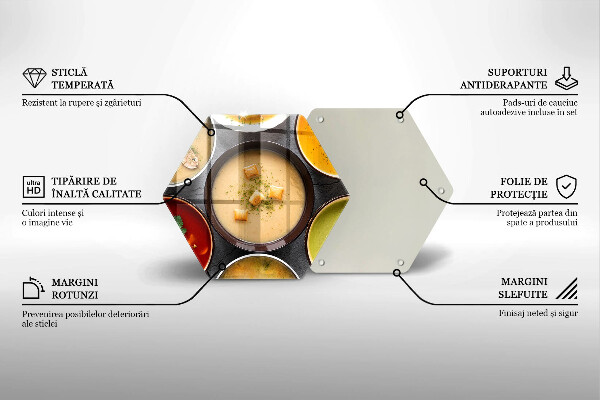 Glas Ceranfeldabdeckung Spritzschutz Bunte Suppen