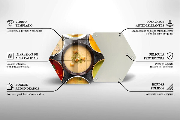 Glas Ceranfeldabdeckung Spritzschutz Bunte Suppen