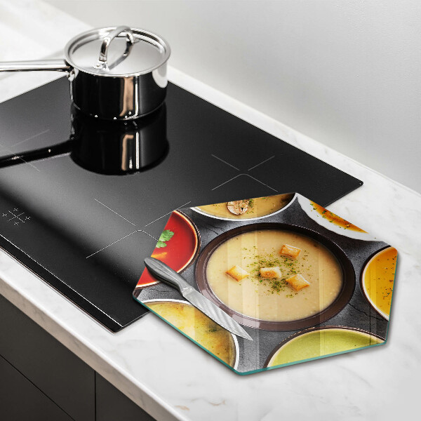 Glas Ceranfeldabdeckung Spritzschutz Bunte Suppen