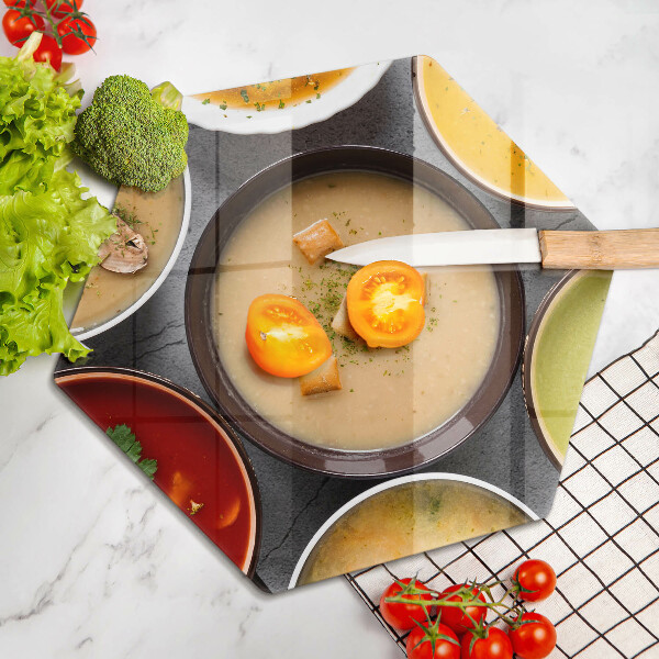 Glas Ceranfeldabdeckung Spritzschutz Bunte Suppen