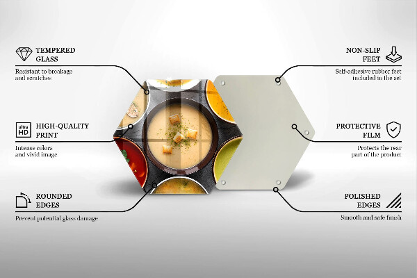 Glas Ceranfeldabdeckung Spritzschutz Bunte Suppen