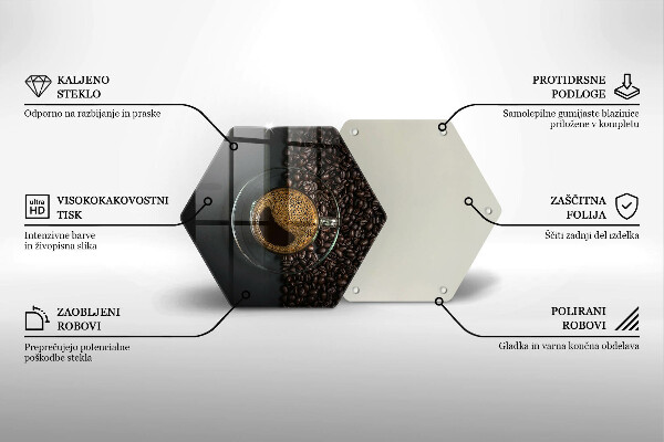 Glas Herdabdeckplatte Kaffee und Bohnen
