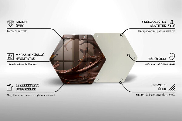 Glas Herdabdeckplatte Flüssige Schokolade