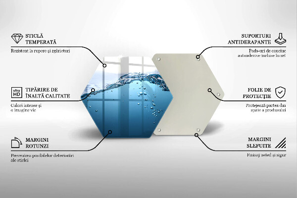 Glas Herdabdeckplatte Blaues Wasser