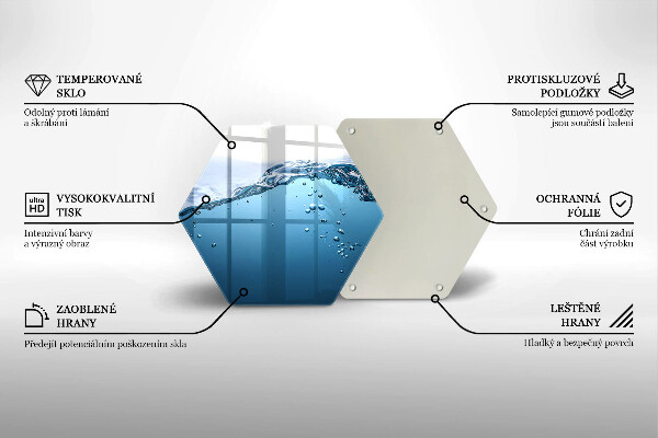 Glas Herdabdeckplatte Blaues Wasser